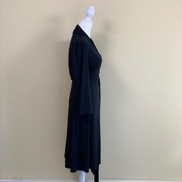 Banana Republic black stretch wrap dress size L - Picture 4 of 6
